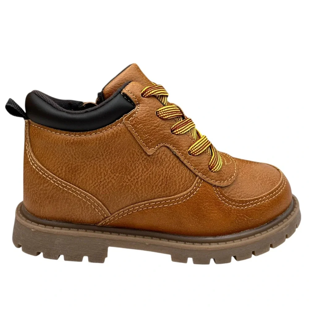 Carter's‎ Little Boys Boston Fashion Ankle Boot Size 11 Brown-Tan  Slip-on Style